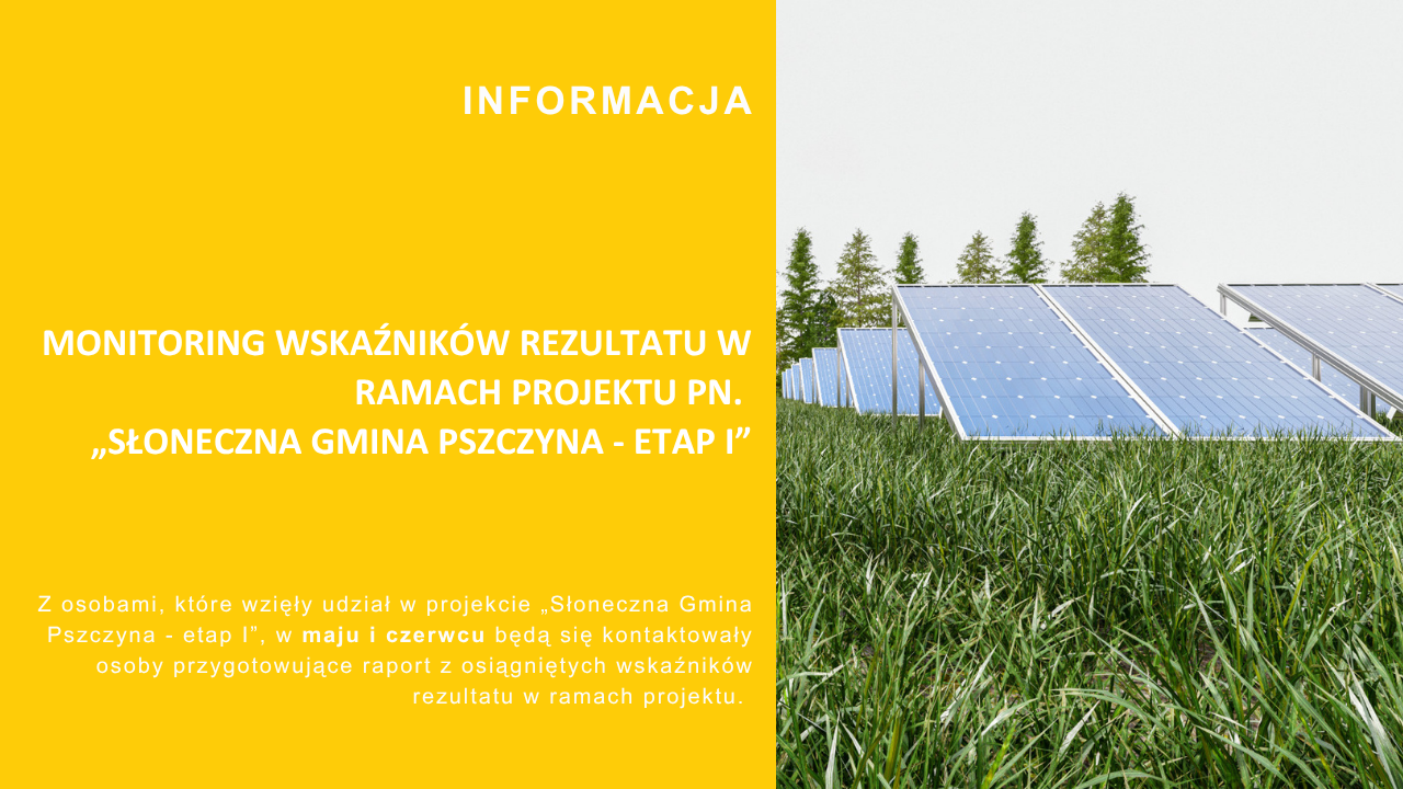 Monitoring wskaźników rezultatu w ramach projekt